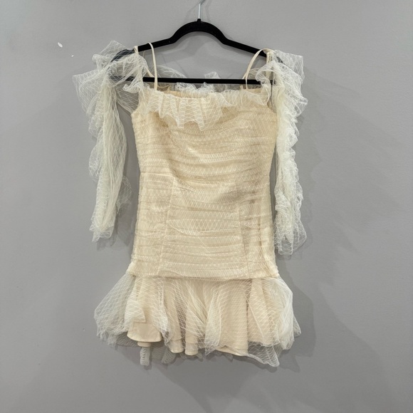 Alice McCall Dress All Things Nice Mini Lace in Cream - Picture 7 of 10